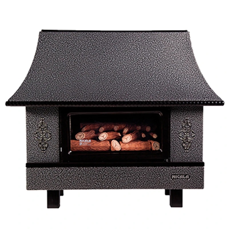 بخاری گازی شومینه ای نیک کالا مدل ثمین MC25 مشکی  گارانتی ۲۴ ماهه نیک کالا  